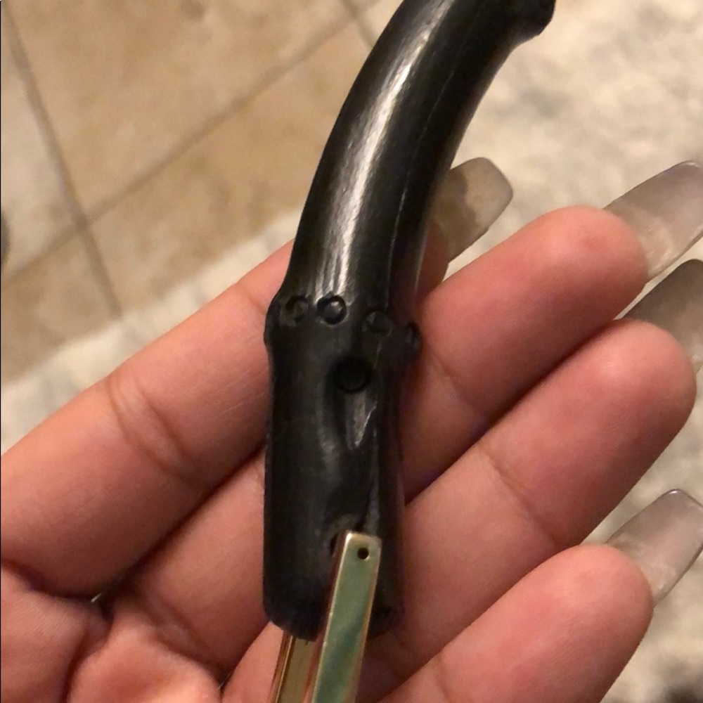 Gucci Black bamboo purse.